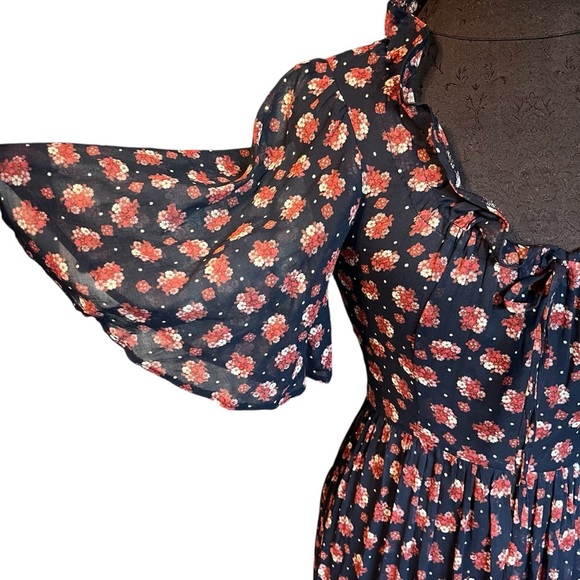 Harriet London Bloomingdale’s Young East Sider Shop Cotton Floral Maxi Dress XXS - Picture 5 of 11